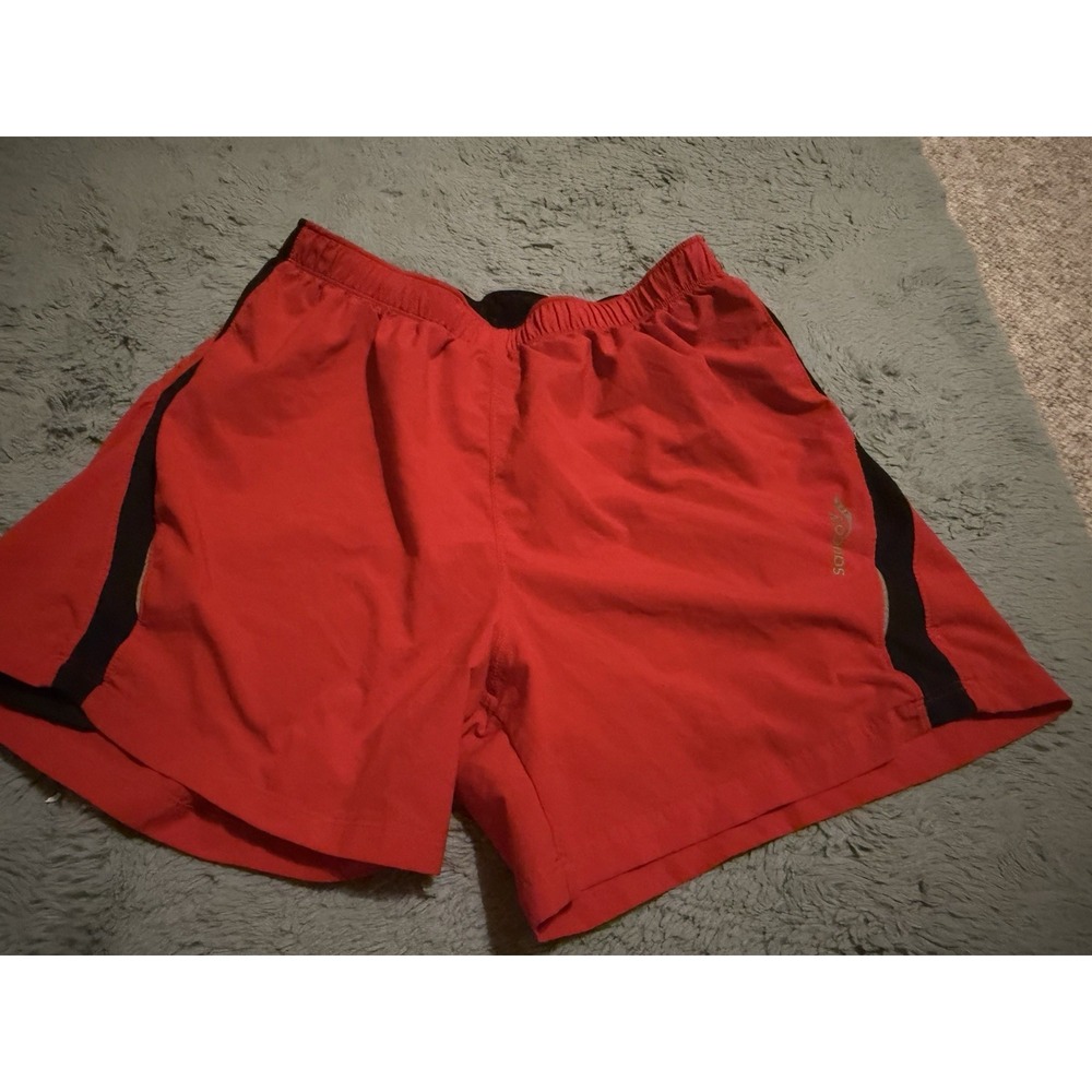 Mens Medium Saucony Red Lined Shorts 5 In Inseam